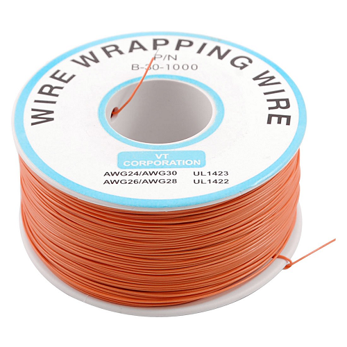 래핑와이어 주황색 (Wire Wrap Wire - Orange (30 AWG)) l 200m